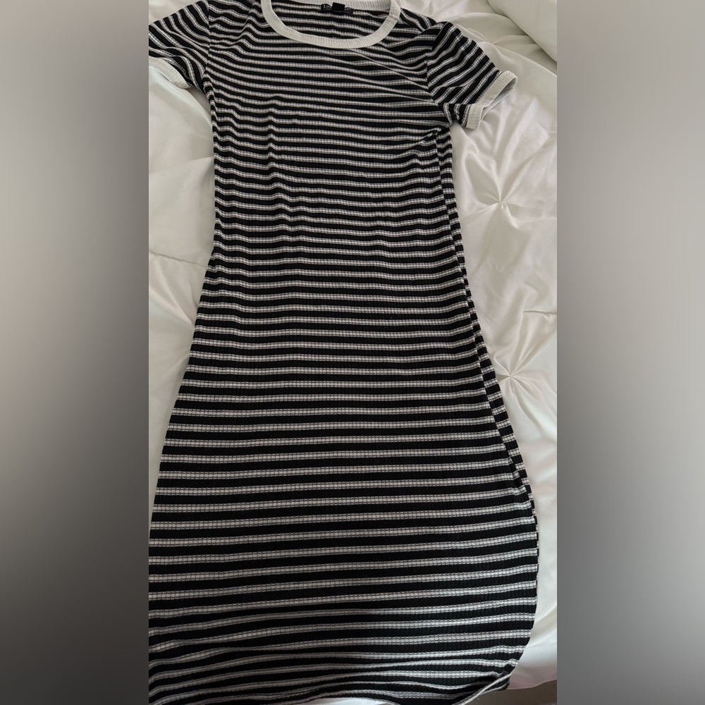 Black and White Striped Dress